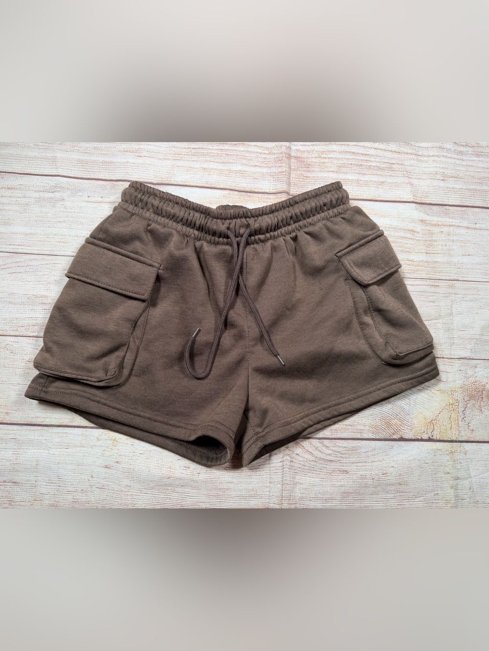 Casual Drawstring Cargo Gorpcore Granola Shorts - Brown